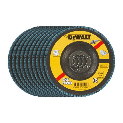 DeWALT DT3255-QZ Disco de láminas Ø115mm, grano 36 - Cóncavo - 10 discos