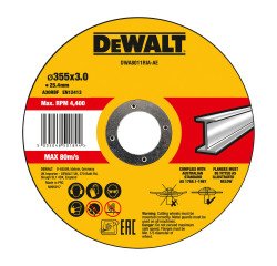 DeWALT DWA8011RIA-AE Disco para sierra tronzadora para metal 355 x 3 x 25.4mm