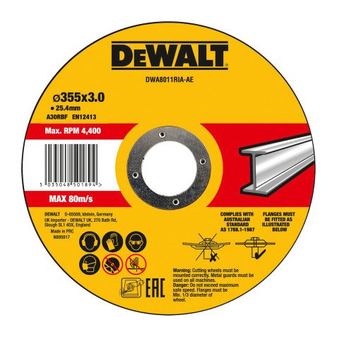DeWALT DWA8011RIA-AE Disco para sierra tronzadora para metal 355 x 3 x 25.4mm