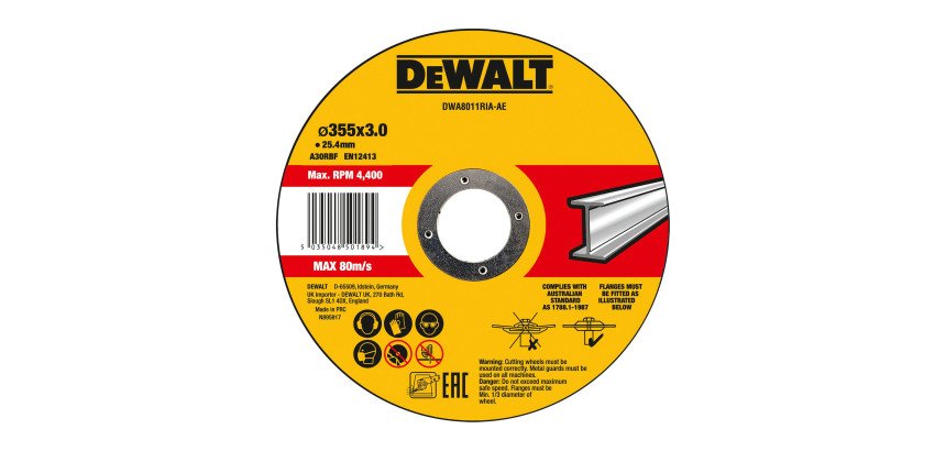 DeWALT DWA8011RIA-AE Disco para sierra tronzadora para metal 355 x 3 x 25.4mm