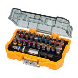 DeWALT DT7969-QZ Juego de 32 puntas, Pz, Ph, Pl, Torx, Torx inviolables hexagonal y adaptador
