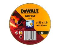 DeWALT DT3506-QZ Lata con 10 discos de corte de alto desempeño para acero inox 115 x 1 x 22.23mm