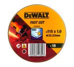 DeWALT DT3506-QZ Lata con 10 discos de corte de alto desempeño para acero inox 115 x 1 x 22.23mm