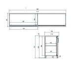 Bahut H 73 x L 185 cm bois Bruneau Excellens / Arko