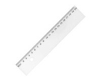 Wonday 20 cm plastic flat rule with anti-stain edge
