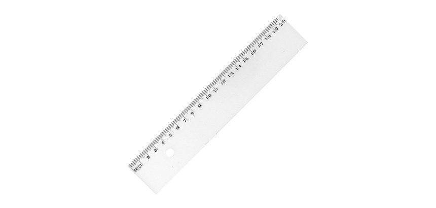 Règle plate plastique bord anti-tâches Wonday 20 cm