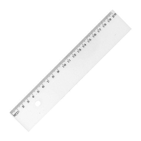 Règle plate plastique bord anti-tâches Wonday 20 cm