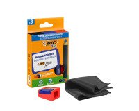 Crayon marqueur effaçable à sec multi surfaces Bic Velleda - Etui de 3