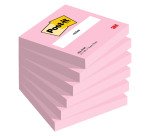 Notes repositionnables rose Post-it 76 x 76 mm - bloc de 100 feuilles