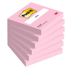 Pink Post-it repositionable notes 76 x 76 mm - pack of 100 sheets