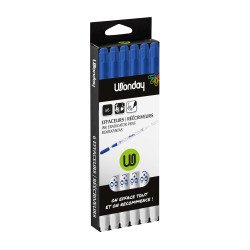 Effaceur réécriveur pointe fine Wonday - Blister de 6
