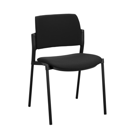 Silla Simone asiento y respaldo tejido negro