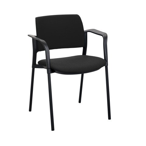 Sillón Simone asiento y respaldo tejido negro
