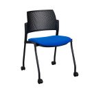 Silla con ruedas Simone - respaldo de polipropileno