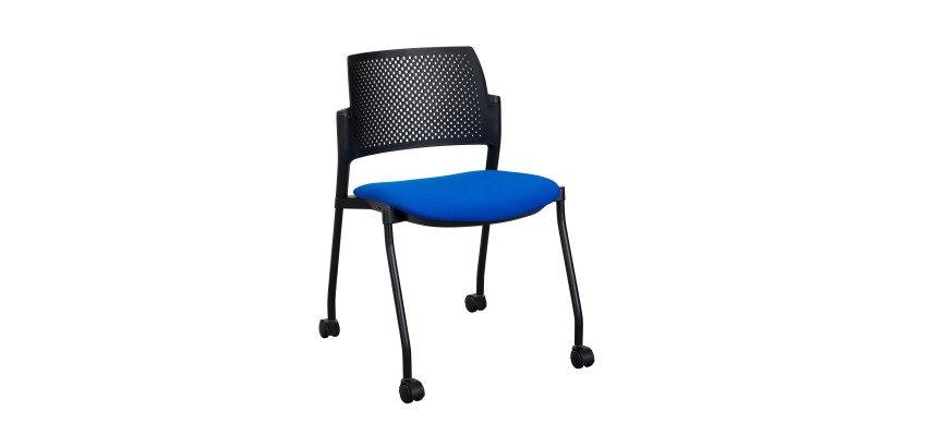 Chaise à roulettes Noemie - dossier polypropylène