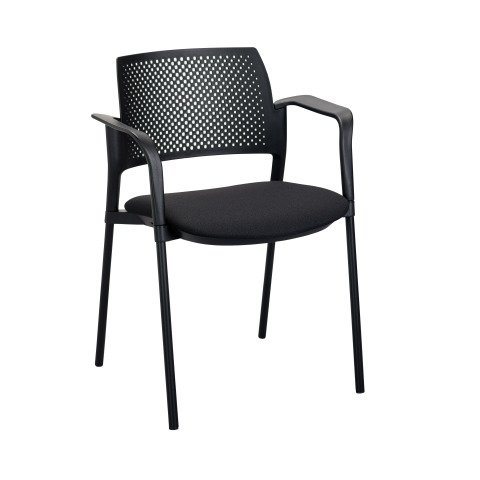 Sillón Simone respaldo de polipropileno negro