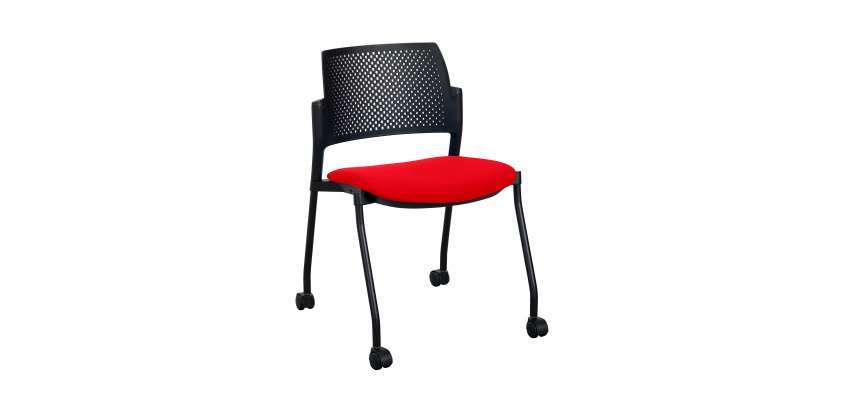 Silla con ruedas Simone - respaldo de polipropileno