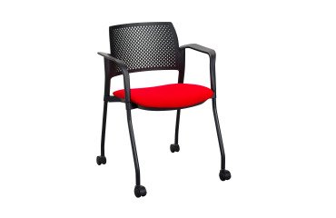 Silla con ruedas Simone - respaldo de polipropileno
