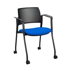 Silla con ruedas Simone - respaldo de polipropileno