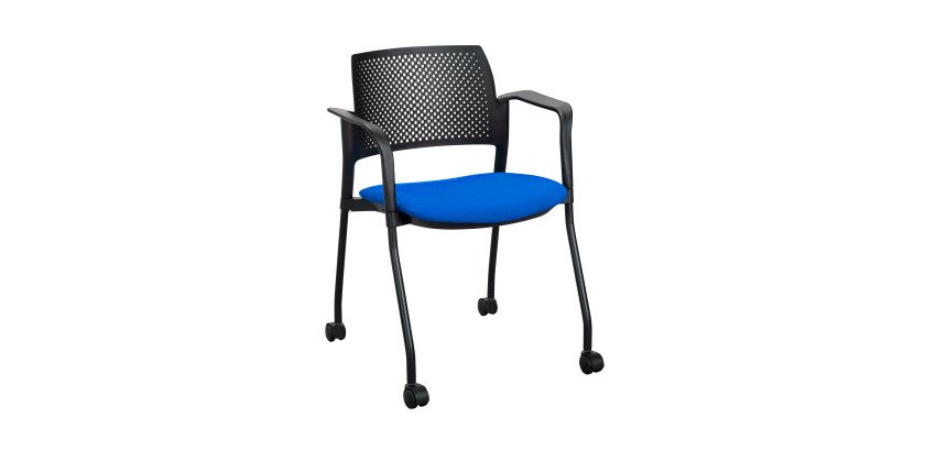 Fauteuil op wielen Simone - polypropyleen rugleuning