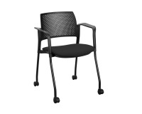 Armchair with casters Simone - polypropylene backrest