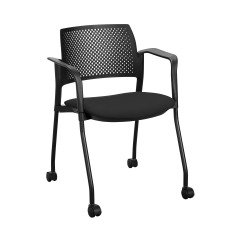 Armchair with casters Simone - polypropylene backrest