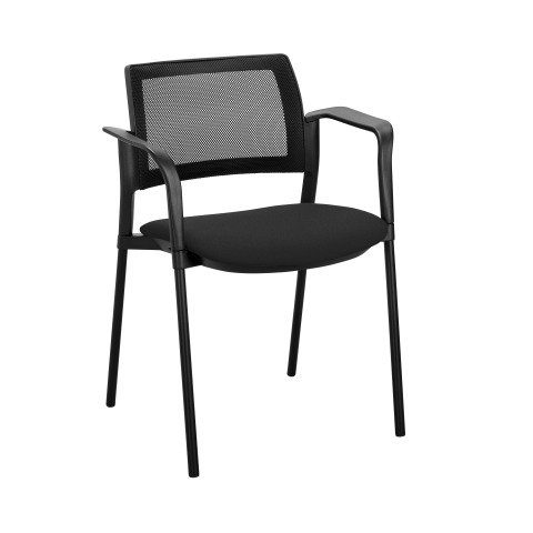 Sillón Simone negro - respaldo de malla