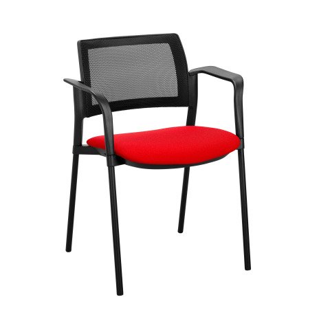 Sillón Simone rojo - respaldo de malla