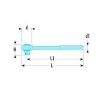 Facom R.360 trinquete 1/4 mango rotativo