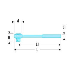 Facom R.360 trinquete 1/4 mango rotativo