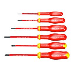 Facom ATPVE.J6PB Juego DE 6 Destornilladores planos/PH 1000V