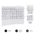 Pack Teclado + ratón inalámbricos Ergonómicos Dual Bluetooth / 2,4G Prowave Subblim