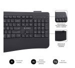 Pack Teclado + ratón inalámbricos Ergonómicos Dual Bluetooth / 2,4G Prowave Subblim