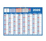 Calendrier semestriel mural 16 mois - 40,5 x 55 cm - septembre 2025 décembre 2026