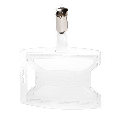 Durable Portabadge reXycle® con clip per 1 tessera - Confezione da 25