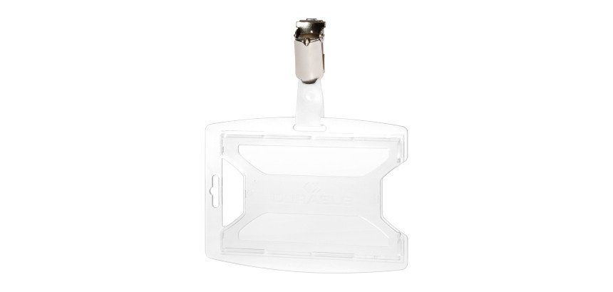 Durable Portabadge reXycle® con clip per 1 tessera - Confezione da 25