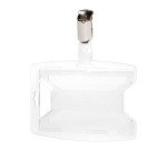 Durable Portabadge reXycle® con clip per 2 tessere - Confezione da 25