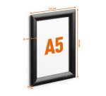Durable Durable Cornice a scatto in alluminio A5 - Nero