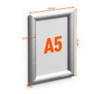 Durable Cornice a scatto in alluminio A5 - Argento