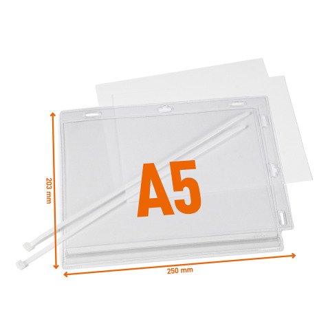 Durable Busta impermeabile A5 con fascette - Confezione da 5