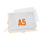 Durable Busta impermeabile A5 con fascette - Confezione da 5