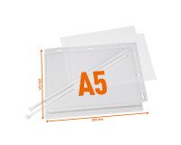 Durable Busta impermeabile A5 con fascette - Confezione da 5