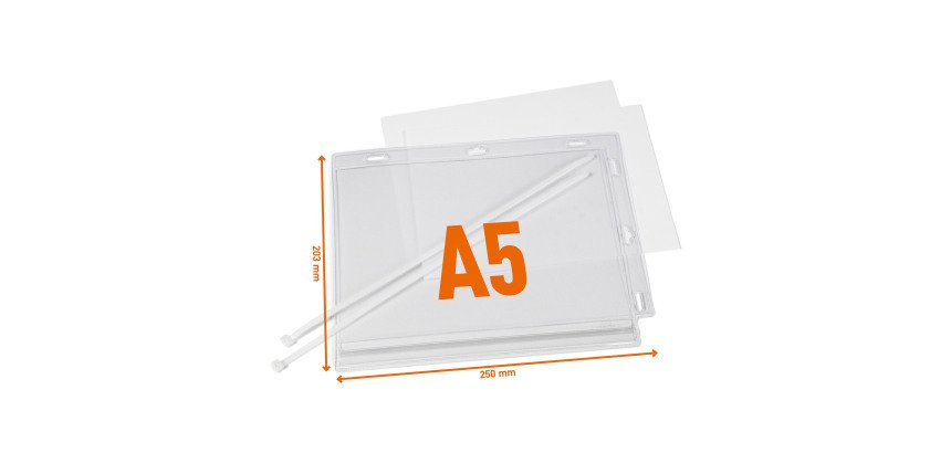 Durable Busta impermeabile A5 con fascette - Confezione da 5