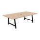 Table de réunion Synergy avec bloc électrique encastré 3 prises AC + 1 USB-A +1 USB-C
