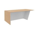 Bureau de direction Isis L 200 x P 100 cm plateau chêne clair / pied incliné à gauche