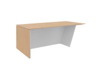 Mesa de dirección Helyos An 200 x Fon 100 cm roble claro/patas inclinadas a la izquierda
