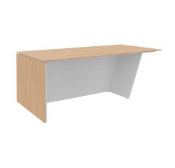 Mesa de dirección Helyos An 200 x Fon 100 cm roble claro/patas inclinadas a la izquierda