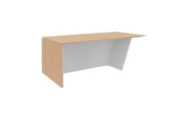 Mesa de dirección Helyos An 200 x Fon 100 cm roble claro/patas inclinadas a la izquierda