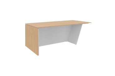 Executive office desk Helyos L 200 x W 100 cm light oak top / left inclined leg