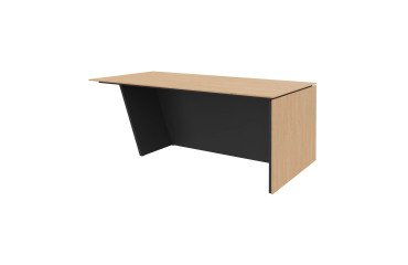 Executive desk Helyos L 200 x D 100 cm light oak top / right slanted leg
